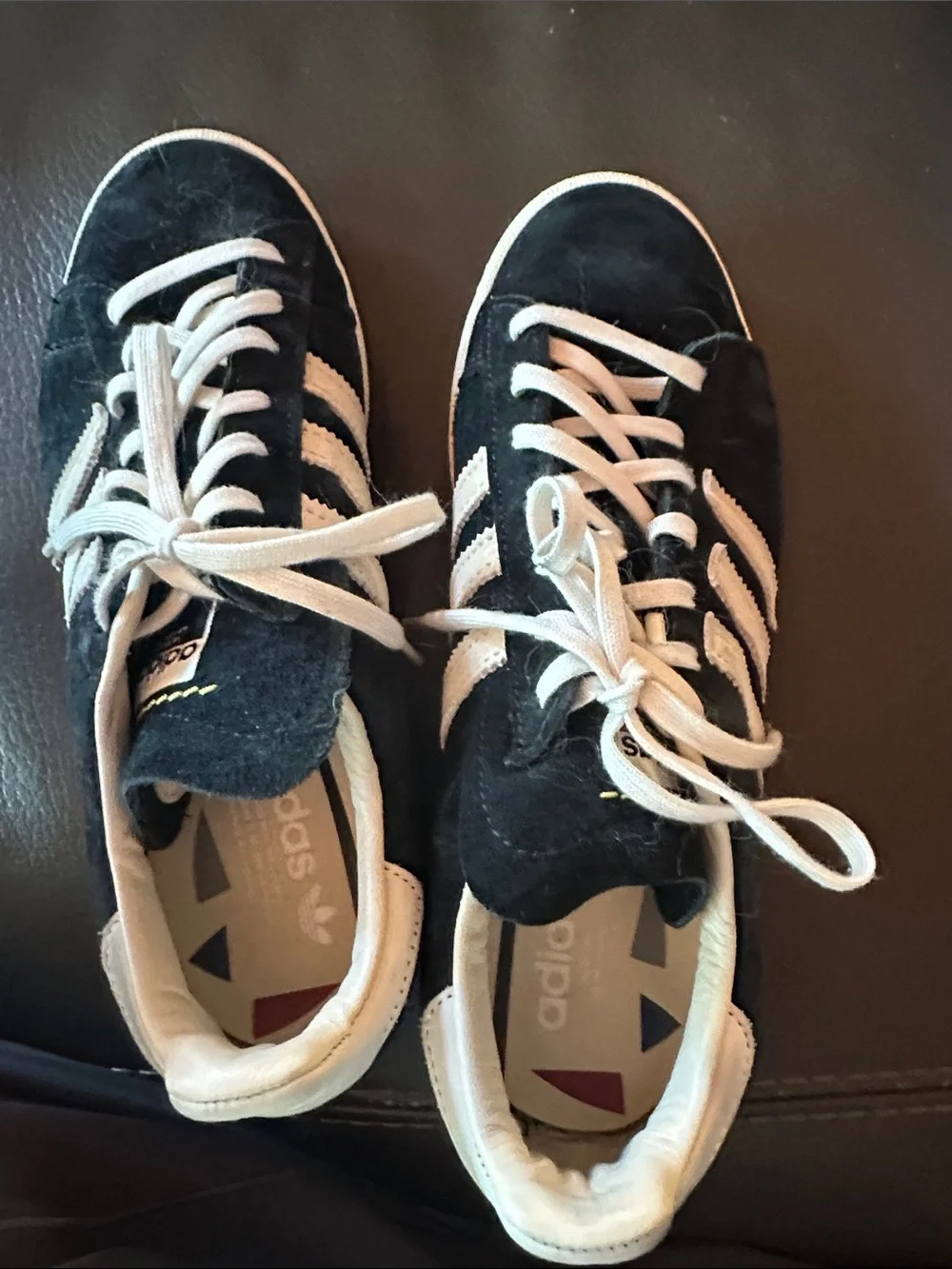 adidas Campus Suede Sneakers in Black and White